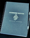 Black Overcome Nation notepad with pen